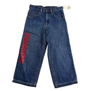 Gap Fit Jeans‎ Red "Irresistible" Denim Blue Toddler Boy's Size 4T